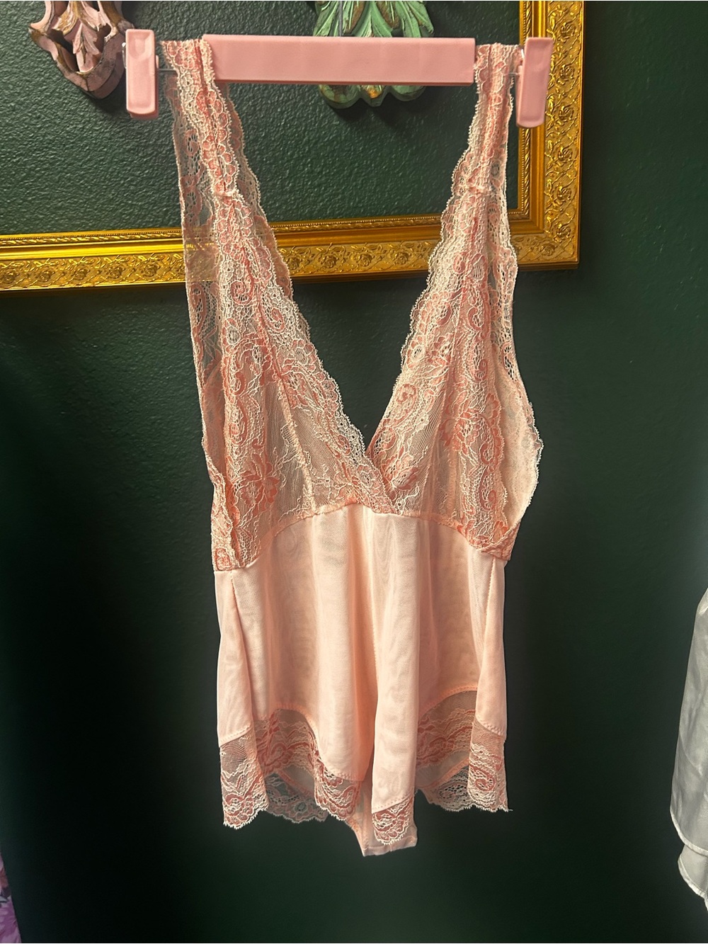 Marilyn Monroe Cheeky Romper Delicate Pink Lace-Trim